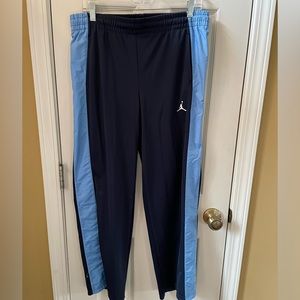 Nike, Jordan warmup pants in blue.  XL/20 with inseam 27